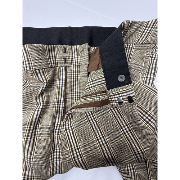 Ava & Viv Mid-Rise Plaid Pants Womens Size 22W Brown Career Plus Size Stretch - Picture 11 of 15